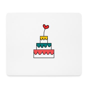 HAPPY BIRTHDAY. JOYEUX ANNIVERSAIRE. ANNIVERSAIRE. - Tapis de souris (format paysage) - blanc - Devant