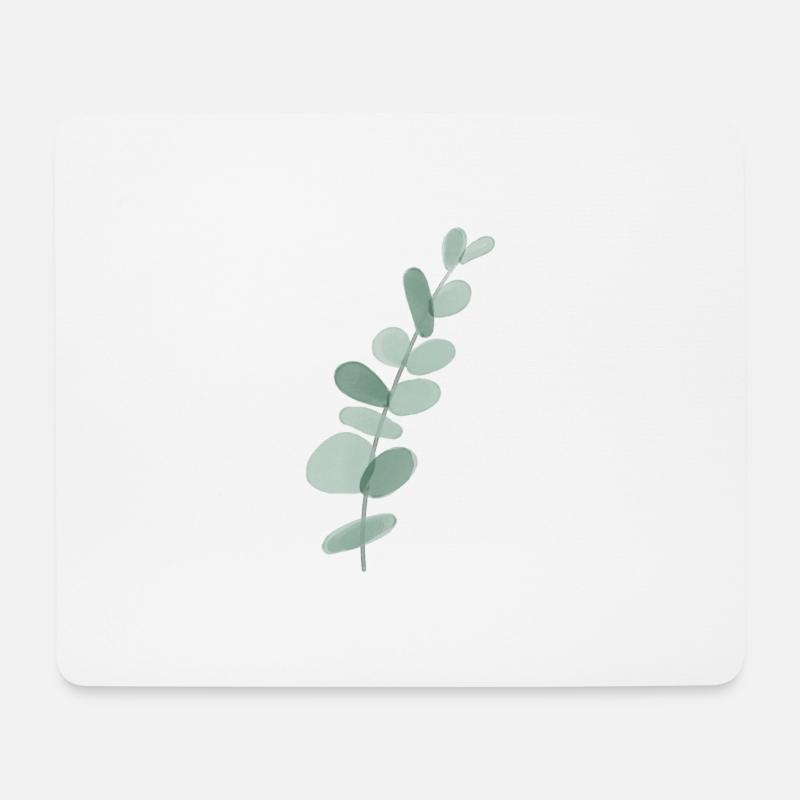 Eukalyptus - Mousepad (Querformat) - Weiß