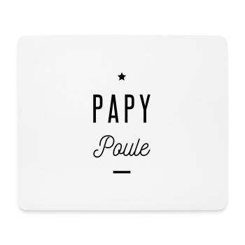 PAPY POULE - Tapis de souris (format paysage) - blanc - Devant