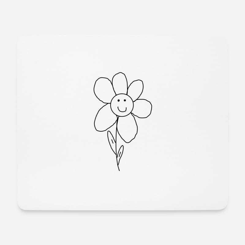 Floral Face - Mouse Pad (horizontal) - white