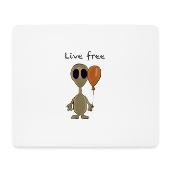 Live free - Mousepad (Querformat) - Weiß - Vorne