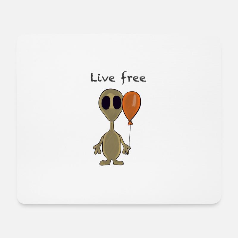 Live free - Mousepad (Querformat) - Weiß