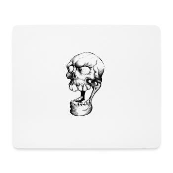Smiley Skull - Mousepad (Querformat) - Weiß - Vorne