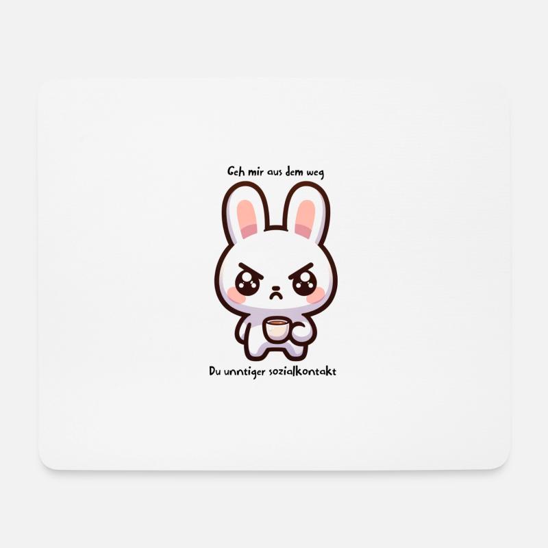 geh mir aus dem weg - Mousepad (Querformat) - Weiß