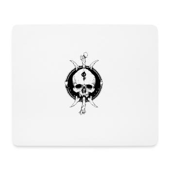 Totenkopf klassisch tattoo - Mousepad (Querformat) - Weiß - Vorne