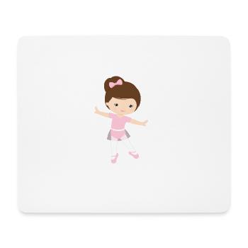 Mädchen Ballerina Ballett Cartoon - Mousepad (Querformat) - Weiß - Vorne