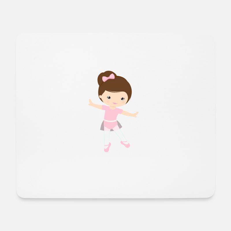 Mädchen Ballerina Ballett Cartoon - Mousepad (Querformat) - Weiß