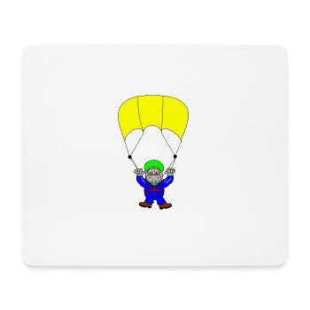 parachute fallschirmspringen parachuting skydiver - Mousepad (Querformat) - Weiß - Vorne