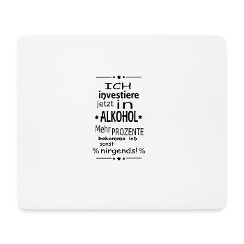 Spruch - Alkohol - Mousepad (Querformat) - Weiß - Vorne