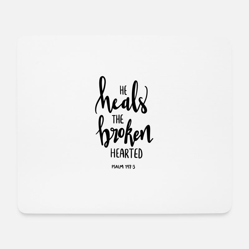 Bibel Bibelverse christliche Sprüche Jesus Gott - Mousepad (Querformat) - Weiß