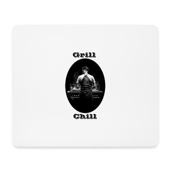 Grill Chill - Tapis de souris (format paysage) - blanc - Devant
