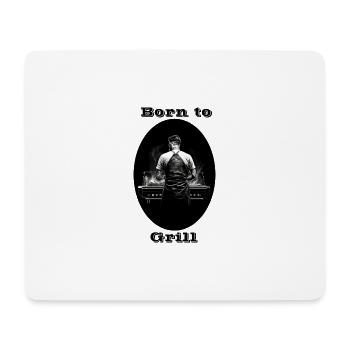 Né pour griller - Tapis de souris (format paysage) - blanc - Devant