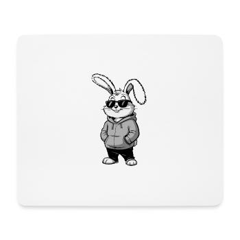 Cooler Osterhase Häschen Frohe Ostern Geschenk - Mousepad (Querformat) - Weiß - Vorne