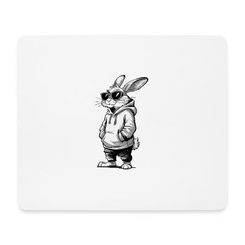 Cooler Osterhase Häschen Frohe Ostern Geschenk - Mousepad (Querformat) - Weiß - Vorne