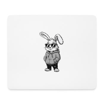 Cooler Osterhase Häschen Frohe Ostern Geschenk - Mousepad (Querformat) - Weiß - Vorne