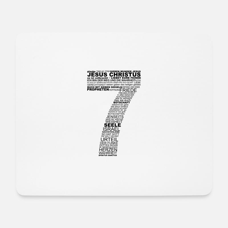 Zahl Gottes - Mousepad (Querformat) - Weiß