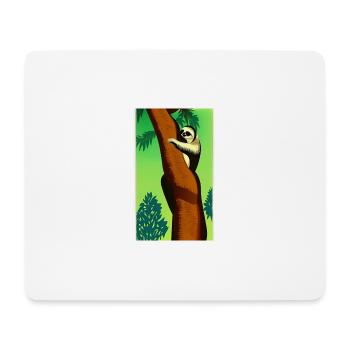 Comic Zeichnung Faultier Folivora - Mousepad (Querformat) - Weiß - Vorne