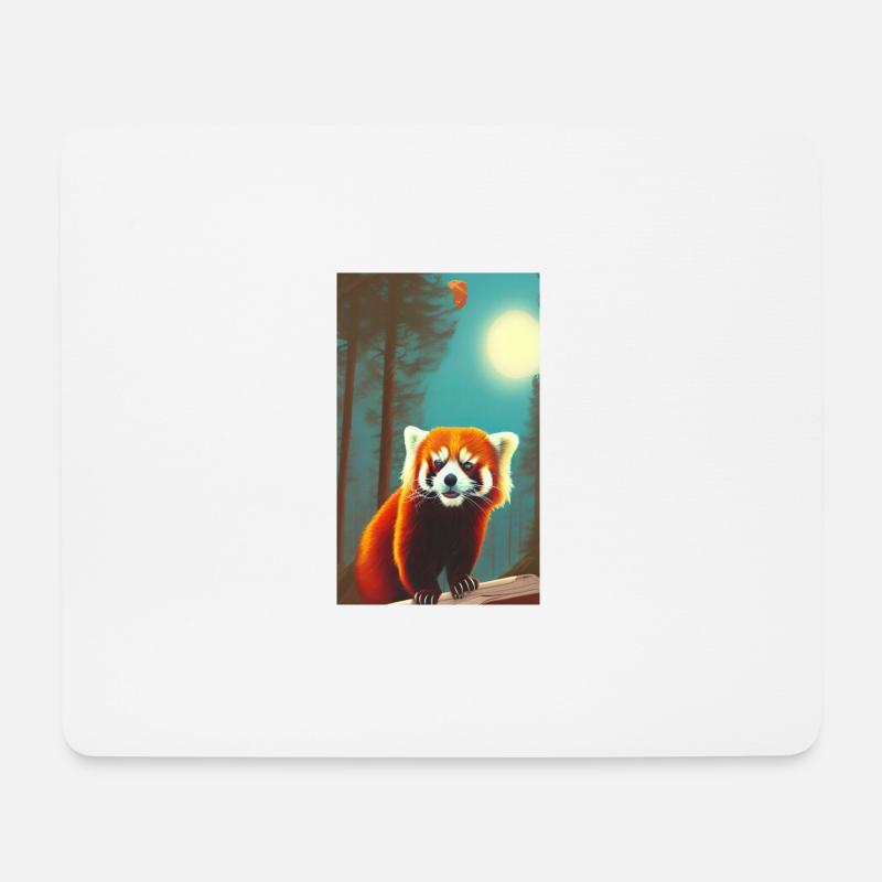 Red Panda Roter Panda, Katzenbär Feuerfuchs - Mousepad (Querformat) - Weiß