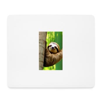 Cool Comic Drawing of a Sloth in the jungle - Mouse Pad (horizontal) - white - Front