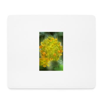 Fleur extraterrestre fantastique en fleurs sur une planète étrange - Tapis de souris (format paysage) - blanc - Devant