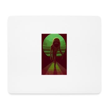 Gruseliger Horror-Comic Alien auf einem fremden Planeten Land - Mousepad (Querformat) - Weiß - Vorne