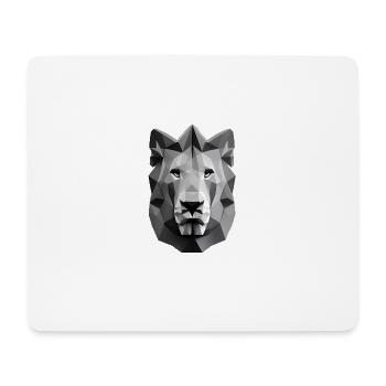 Polygon Design Lion Animal Head - Tapis de souris (format paysage) - blanc - Devant
