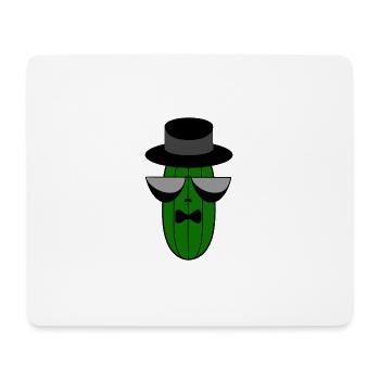 Gangster Mafia Gurke mit Sonnenbrille Pocket - Mousepad (Querformat) - Weiß - Vorne