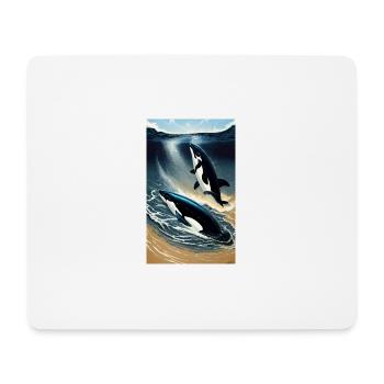 Orque | Baleine | Épaulard | Créature marine | Océan - Tapis de souris (format paysage) - blanc - Devant