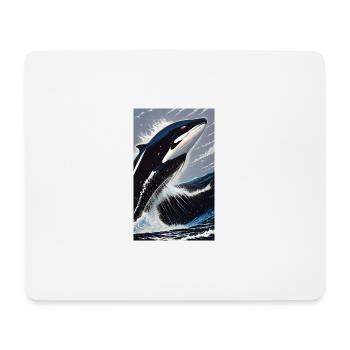 Orque | Baleine | Épaulard | Créature marine | Océan - Tapis de souris (format paysage) - blanc - Devant