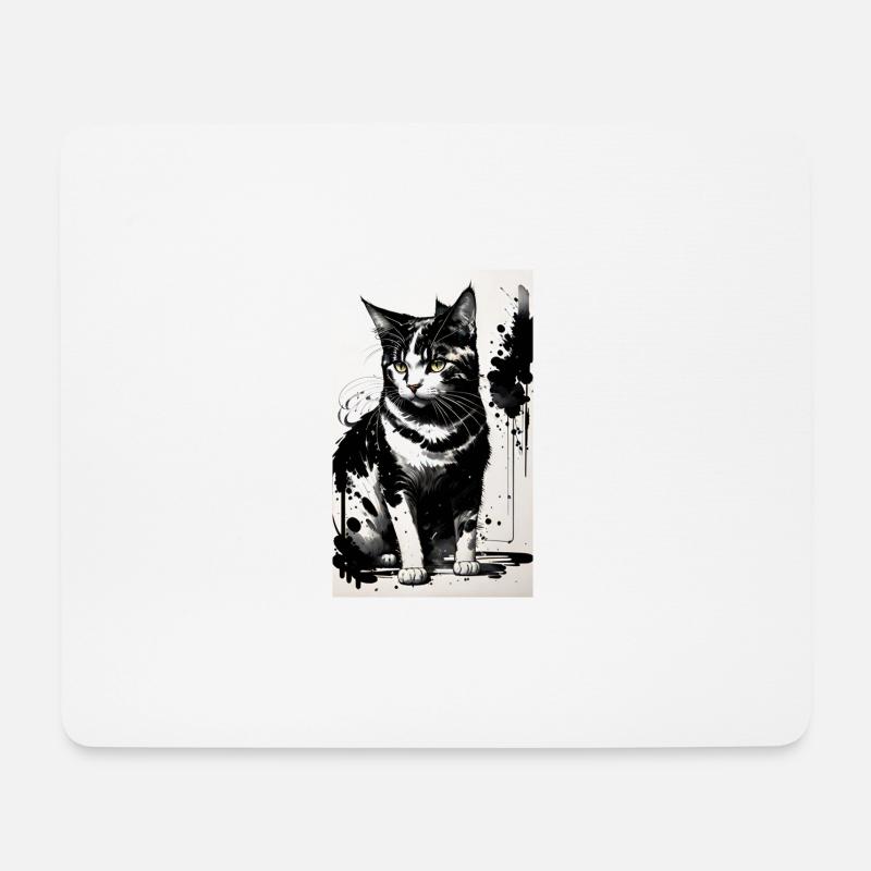 Cat magic: your style, your gentleness - Mouse Pad (horizontal) - white