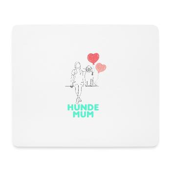 Mum and Dog Love - Mousepad (Querformat) - Weiß - Vorne