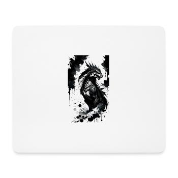 Dragon majestueux - Tapis de souris (format paysage) - blanc - Devant