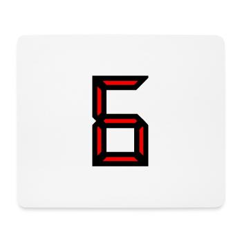 6. 6 YEARS. 6th ANNIVERSARY. BIRTHDAY 6 YEARS. SIX - Mouse Pad (horizontal) - white - Front