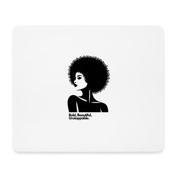 Afro Queen Silhouette - Mouse Pad (horizontal) - white - Front