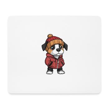 Jack Russell Terrier Chien Élégant - Tapis de souris (format paysage) - blanc - Devant
