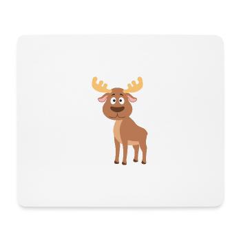 Elch - Mousepad (Querformat) - Weiß - Vorne