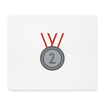Medaille Zweiter Platz Sport - Mousepad (Querformat) - Weiß - Vorne