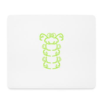 Chenille en vert - Tapis de souris (format paysage) - blanc - Devant