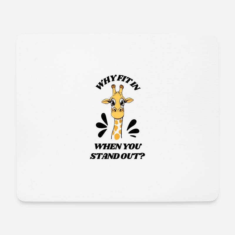 Why fit in when you stand out? –Giraffe - Mouse Pad (horizontal) - white