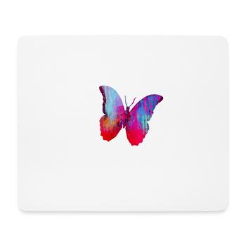 papillon, graffiti, peinture, rouge, rose - Tapis de souris (format paysage) - blanc - Devant