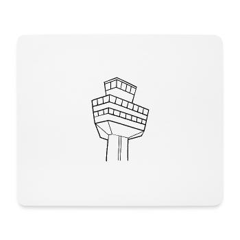 Tower contour - Mouse Pad (horizontal) - white - Front