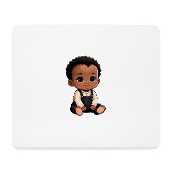 Bébé de dessin animé mignon et heureux - Tapis de souris (format paysage) - blanc - Devant