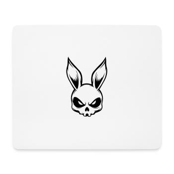 Crâne de squelette de lapin - Tapis de souris (format paysage) - blanc - Devant