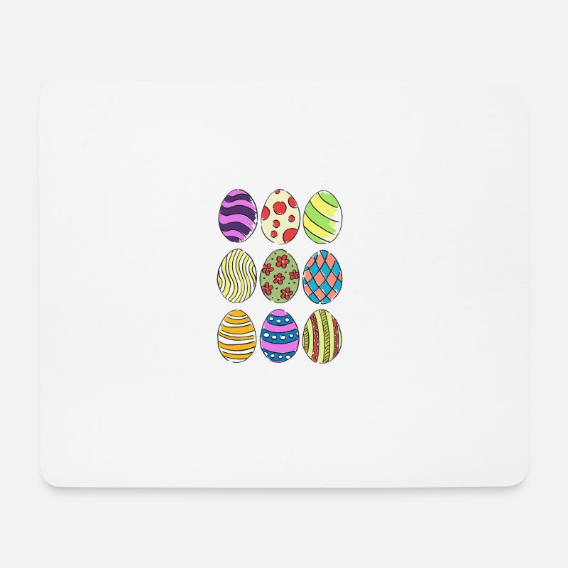 Easter eggs - Mouse Pad (horizontal) - white