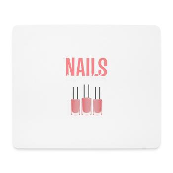 Ongles devant les hommes Poison de prothésiste ongulaire - Tapis de souris (format paysage) - blanc - Devant