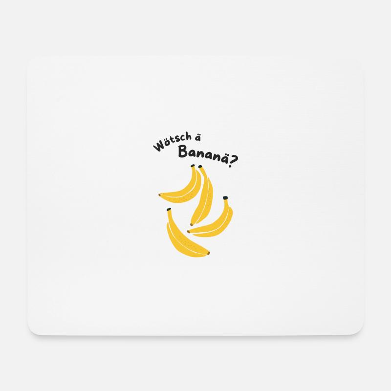 Wötsch ä Bananä? - Mousepad (Querformat) - Weiß