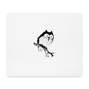 Owl Symbol Sketch - Mouse Pad (horizontal) - white - Front