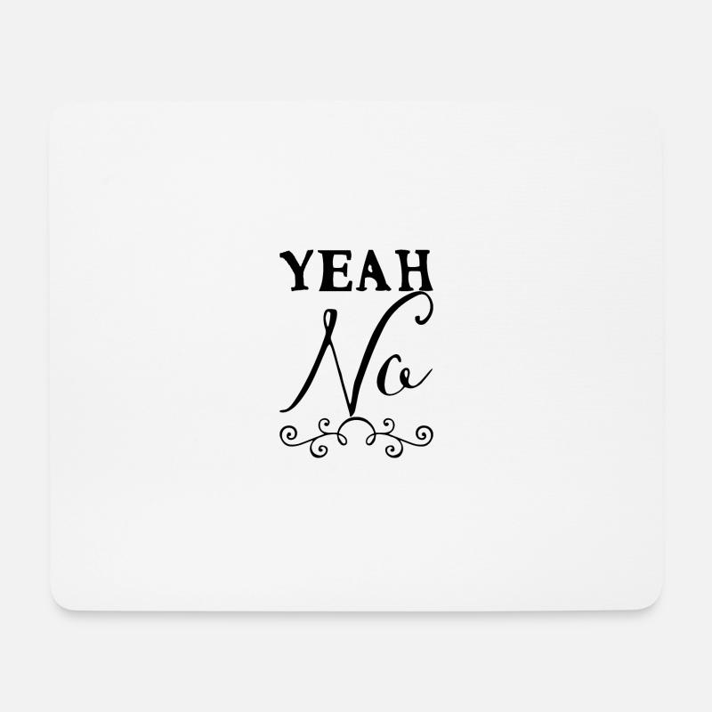 Yeah Nein - Mousepad (Querformat) - Weiß