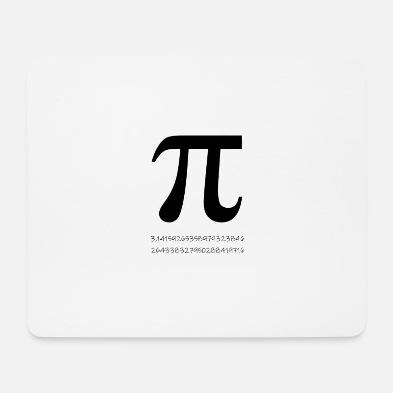 Pi - Mousepad (Querformat) - Weiß