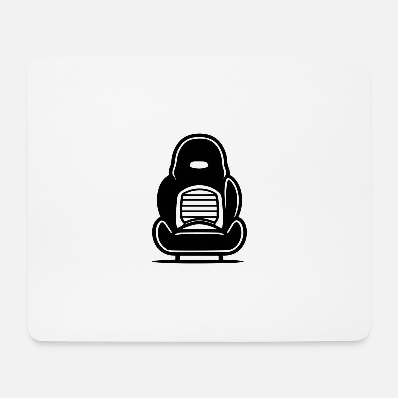 Hocker - Mousepad (Querformat) - Weiß